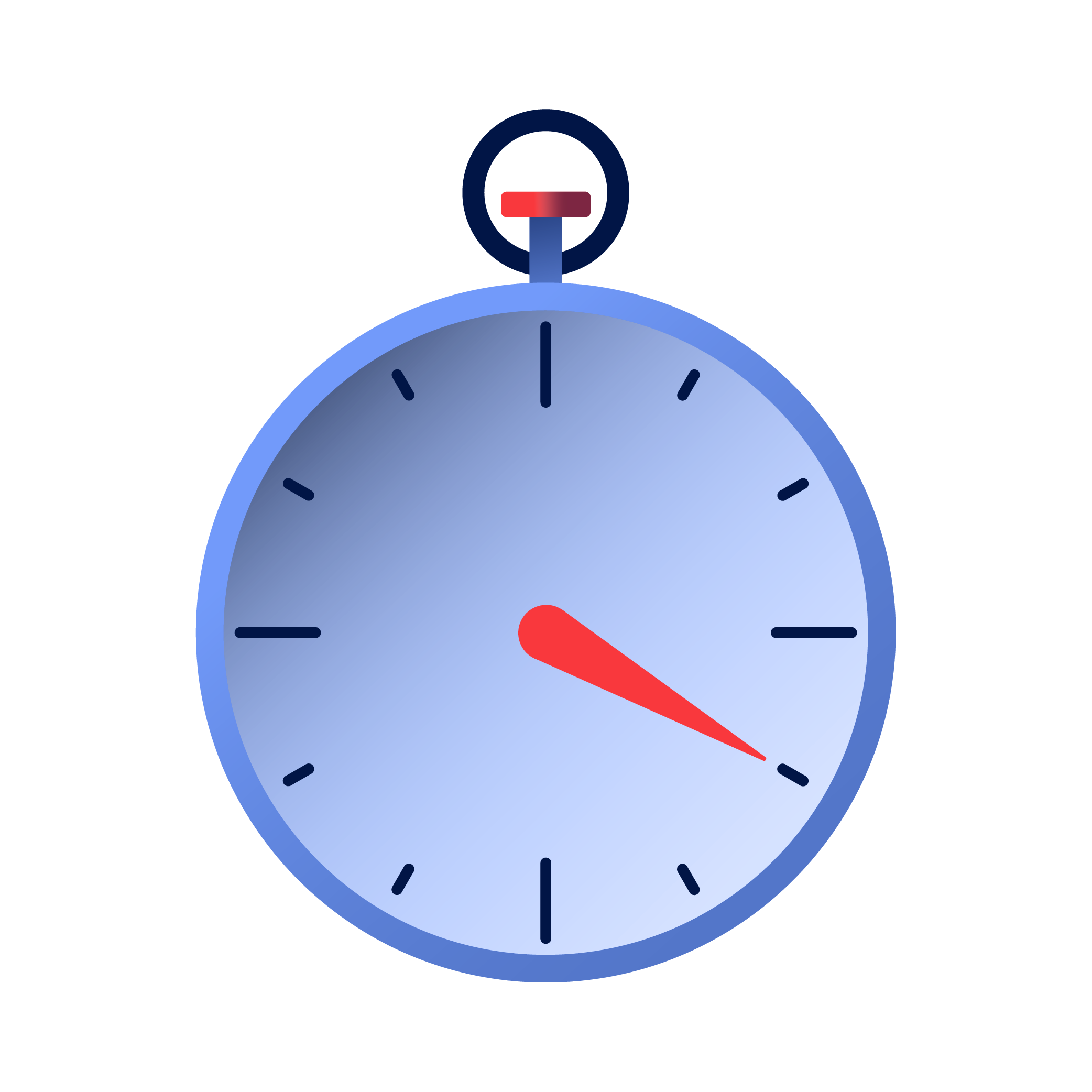 Blue stopwatch.